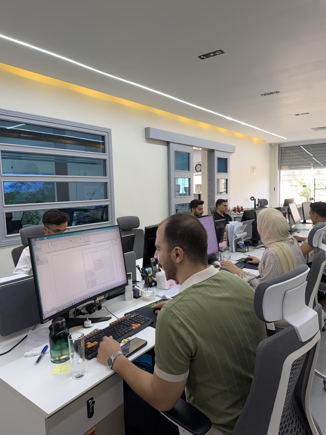 LINE engineering team coordinating digital project information